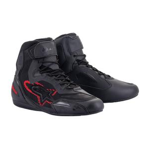 Alpinestars Faster-3 Rideknit Black-Dark Grey-Red μπότες μοτοσικλέτας