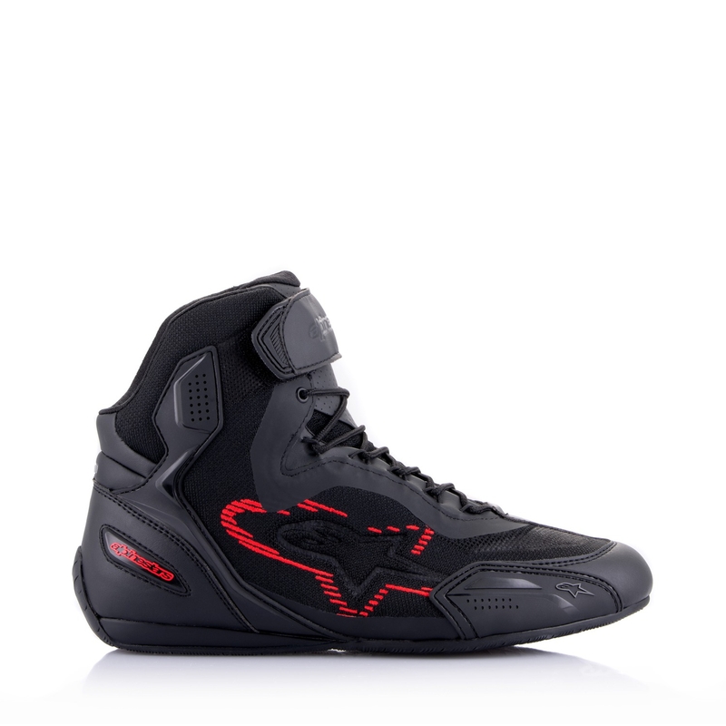 Alpinestars Faster-3 Rideknit Black-Dark Grey-Red μπότες μοτοσικλέτας