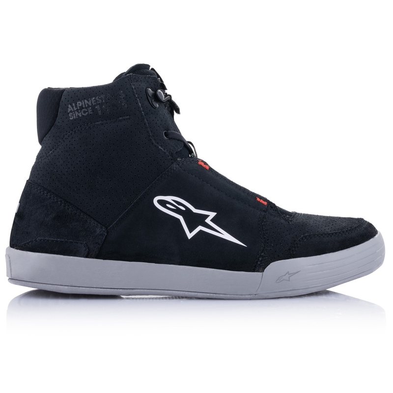 Alpinestars Chrome μαύρο-γκρι-φλούο κόκκινο μπότες μοτοσικλέτας