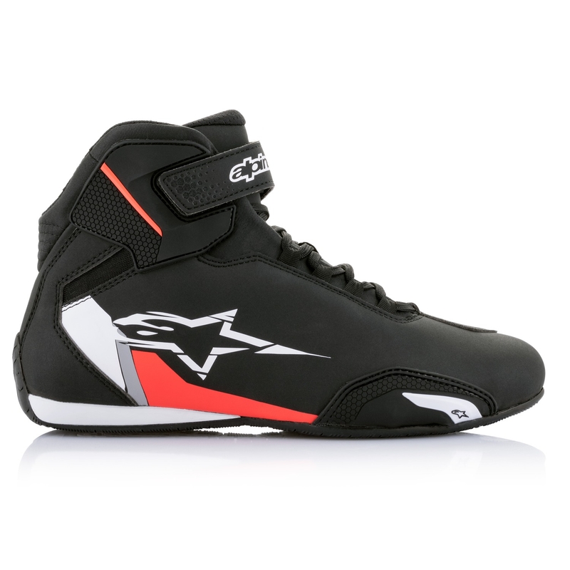 Alpinestars Μπότες μοτοσικλέτας Sector Black-White-Fluo Red