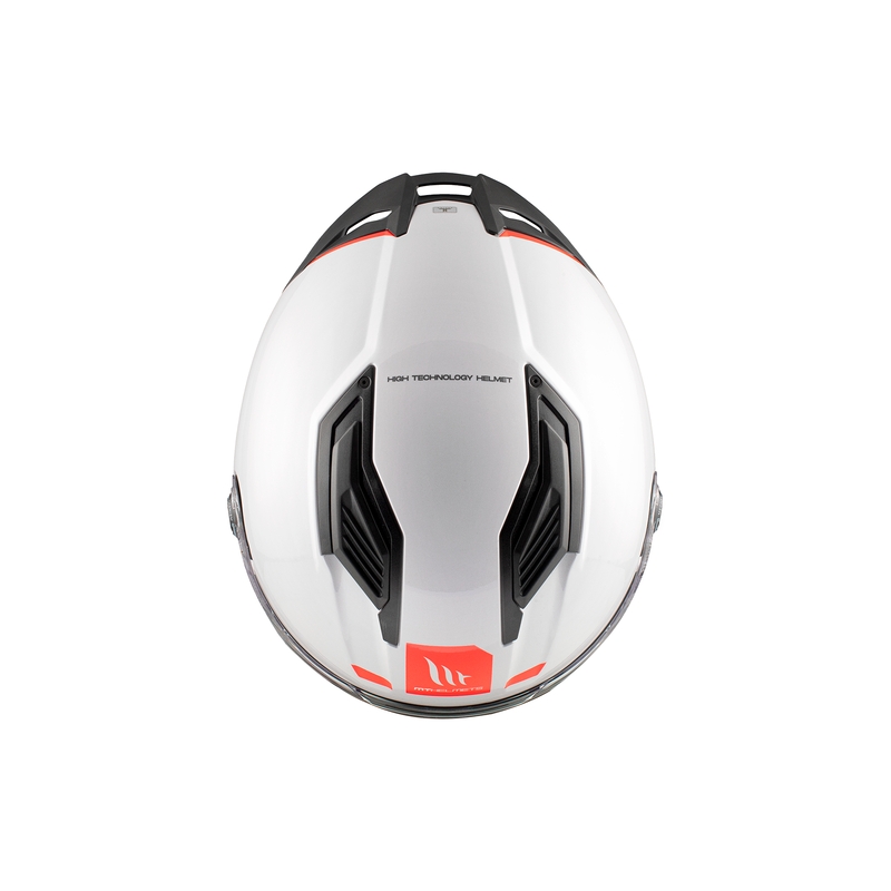 MT Stinger 2 Solid Gloss White Integral κράνος μοτοσικλέτας