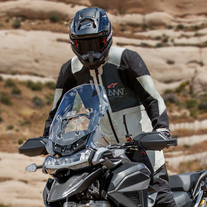 Μπουφάν μοτοσικλέτας Alpinestars Amt 7 Air ανοιχτό γκρι-μαύρο