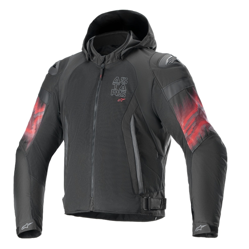 Alpinestars Zaca Air Venom αδιάβροχο μαύρο/φλούο κόκκινο μπουφάν μοτοσικλέτας