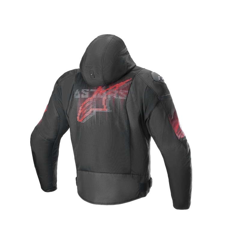 Alpinestars Zaca Air Venom αδιάβροχο μαύρο/φλούο κόκκινο μπουφάν μοτοσικλέτας