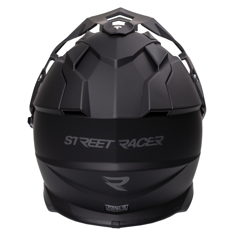 Enduro přilba Street Racer Tracker černá matná - II. jakost