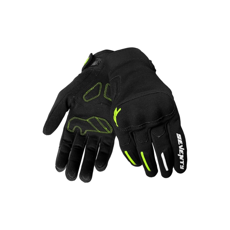 Γυναικεία γάντια μοτοσικλέτας Seventy Degrees SD-C42 Asphalt black-fluo yellow