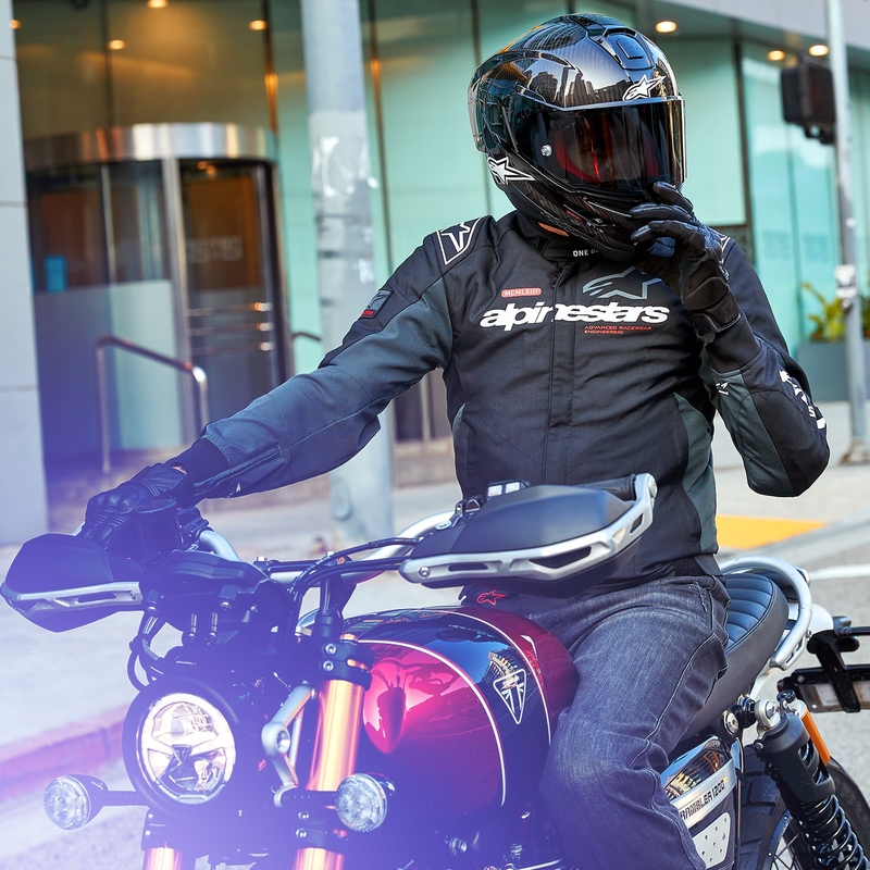 Alpinestars Monza Sport Μαύρο-γκρι-κόκκινο-λευκό μπουφάν μοτοσικλέτας
