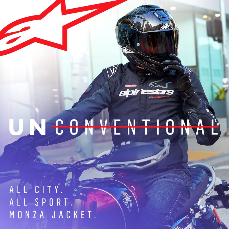 Alpinestars Monza Sport Μαύρο-γκρι-κόκκινο-λευκό μπουφάν μοτοσικλέτας