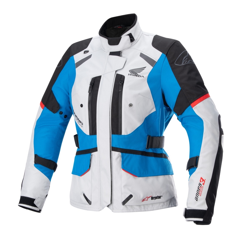 Γυναικείο μπουφάν μοτοσικλέτας Alpinestar Stella Andes Drystar Honda Γκρι-Μαύρο-Μπλε-Κόκκινο 23 - Quality II