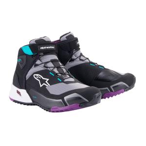 Alpinestars Γυναικείες μπότες μοτοσικλέτας Stella CR-X Drystar Black-Gray-Violet-Turquoise