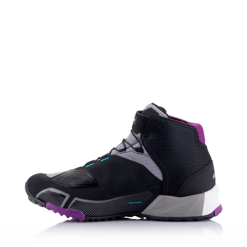 Alpinestars Γυναικείες μπότες μοτοσικλέτας Stella CR-X Drystar Black-Gray-Violet-Turquoise