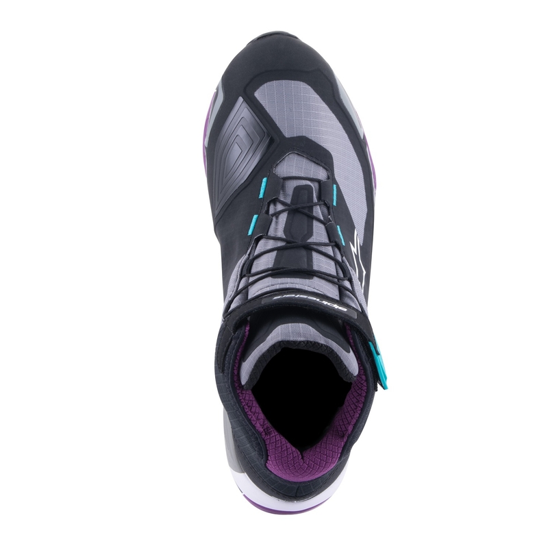 Alpinestars Γυναικείες μπότες μοτοσικλέτας Stella CR-X Drystar Black-Gray-Violet-Turquoise