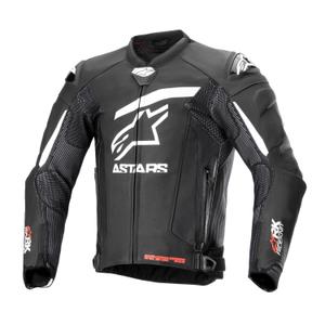 Alpinestars GP Plus R 4 Rideknit Μαύρο και λευκό δερμάτινο μπουφάν μοτοσικλέτας