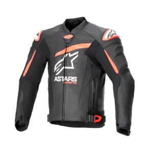 Alpinestars GP plus R 4 Airflow Black-Fluo Red-White Δερμάτινο μπουφάν μοτοσικλέτας