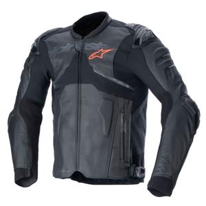 Alpinestars Atem 5 Μαύρο δερμάτινο μπουφάν μοτοσικλέτας