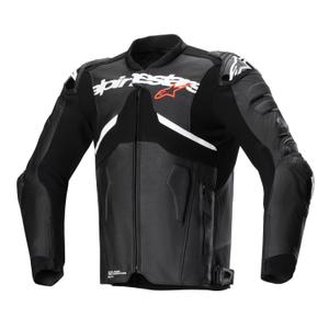 Alpinestars Atem 5 μαύρο και λευκό δερμάτινο μπουφάν μοτοσικλέτας
