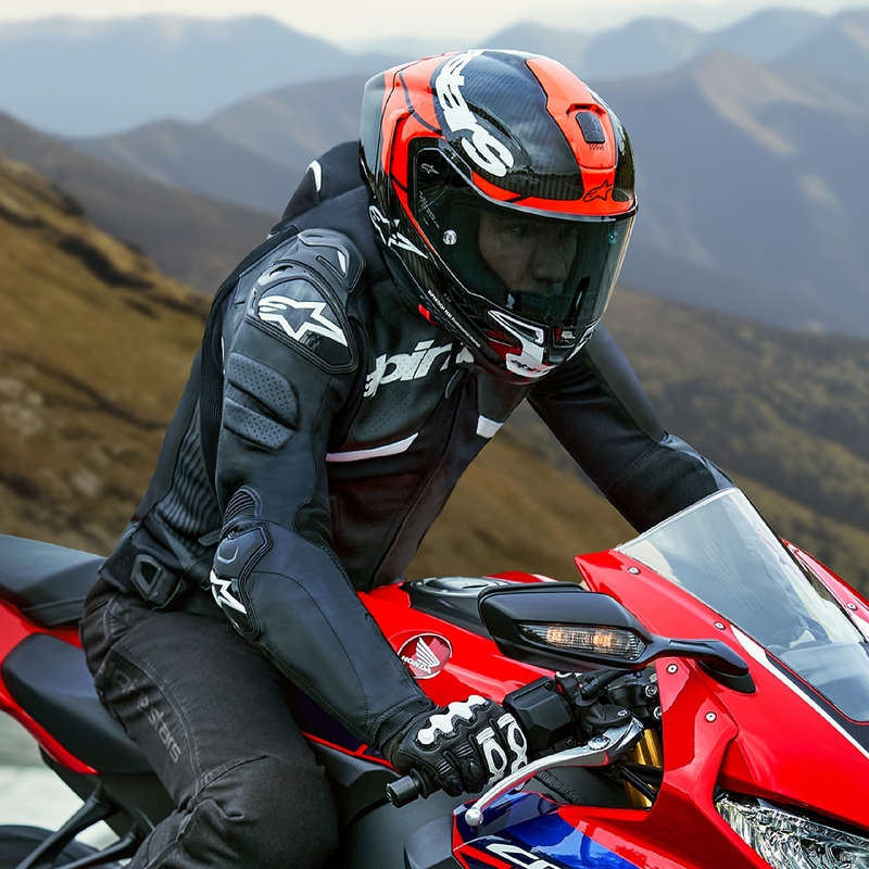 Alpinestars Atem 5 μαύρο και λευκό δερμάτινο μπουφάν μοτοσικλέτας