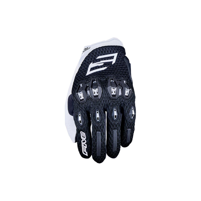 Γυναικεία γάντια μοτοσικλέτας FIVE Stunt EVO 2 Airflow Black and White