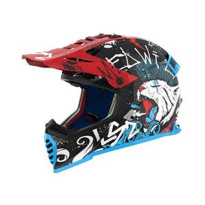 Παιδικό κράνος motocross LS2 MX437 Fast EVO Mini Starmaw μαύρο