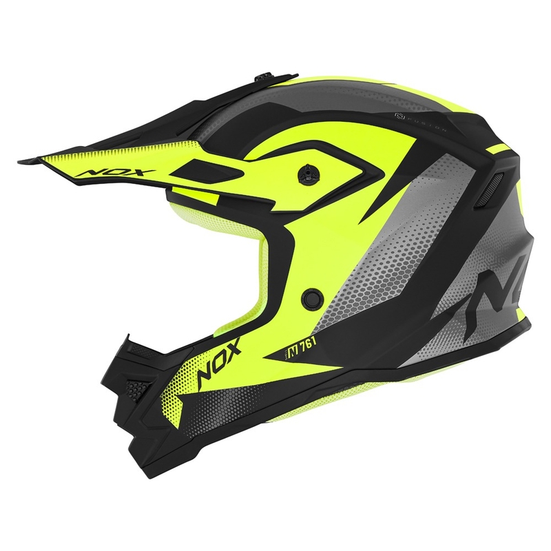 Παιδικό κράνος motocross NOX N761 MX fluo κίτρινο-μαύρο-γκρι