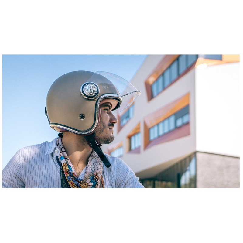 Ανοιχτό κράνος μοτοσικλέτας NOX PREMIUM Heritage μαύρο ματ