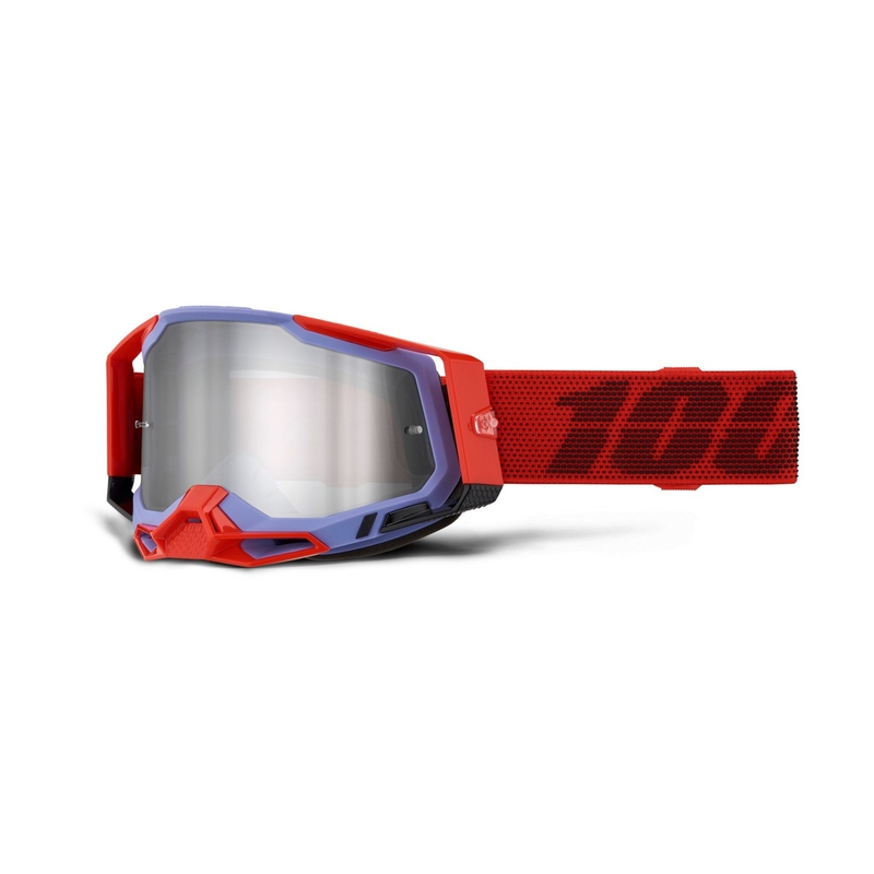 Γυαλιά motocross 100% RACECRAFT 2 Cleat ασημί plexi