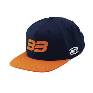 Καπέλο 100% BB33 Snapback μπλε-πορτοκαλί