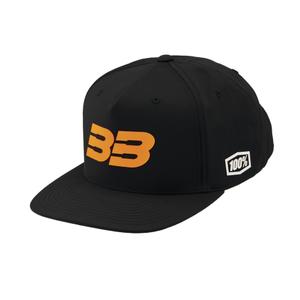 Καπέλο 100% BB33 Snapback μαύρο-πορτοκαλί