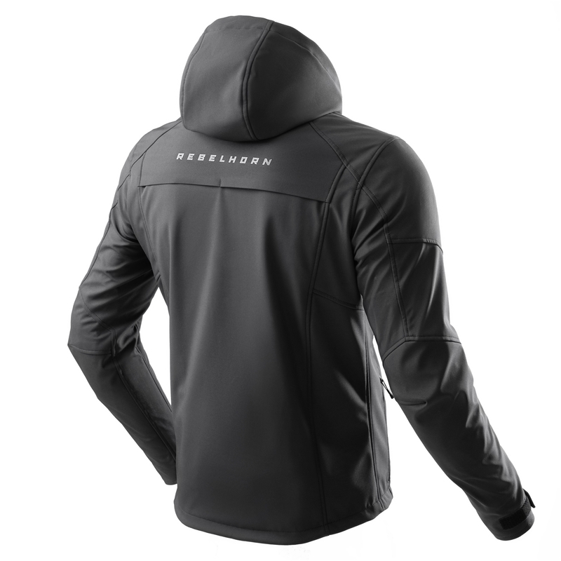 Softshell μπουφάν μοτοσικλέτας Rebelhorn Slash Μαύρο