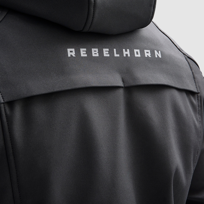 Softshell μπουφάν μοτοσικλέτας Rebelhorn Slash Μαύρο