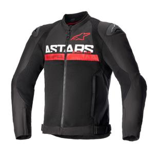 Alpinestars SMX Air μαύρο-φλούο κόκκινο μπουφάν μοτοσικλέτας