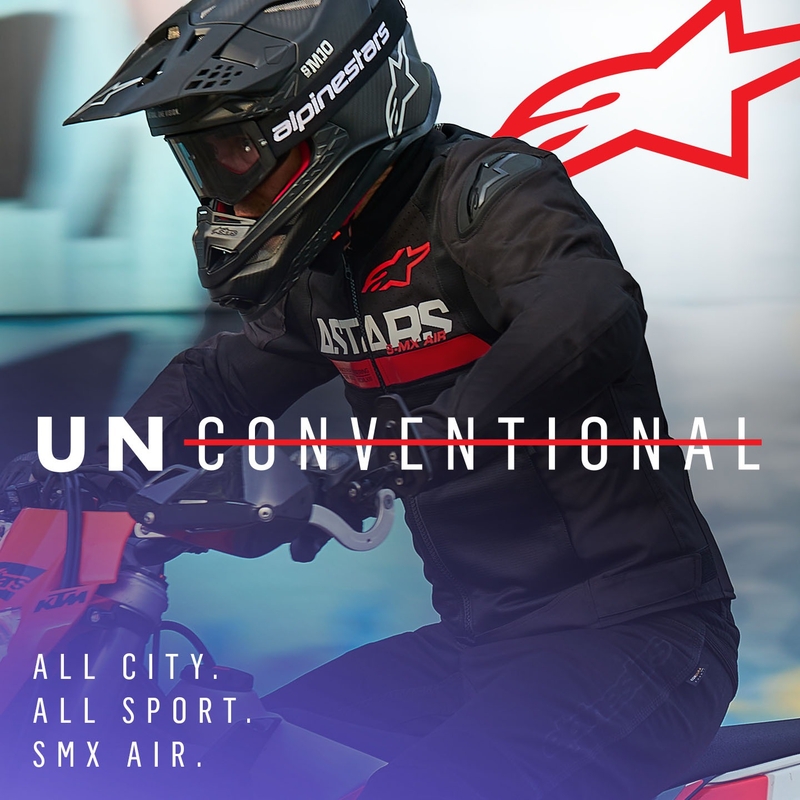 Alpinestars SMX Air μαύρο-φλούο κόκκινο μπουφάν μοτοσικλέτας