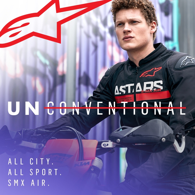 Alpinestars SMX Air μαύρο-φλούο κόκκινο μπουφάν μοτοσικλέτας