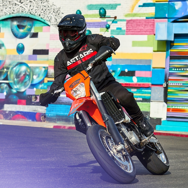 Alpinestars SMX Air μαύρο-φλούο κόκκινο μπουφάν μοτοσικλέτας