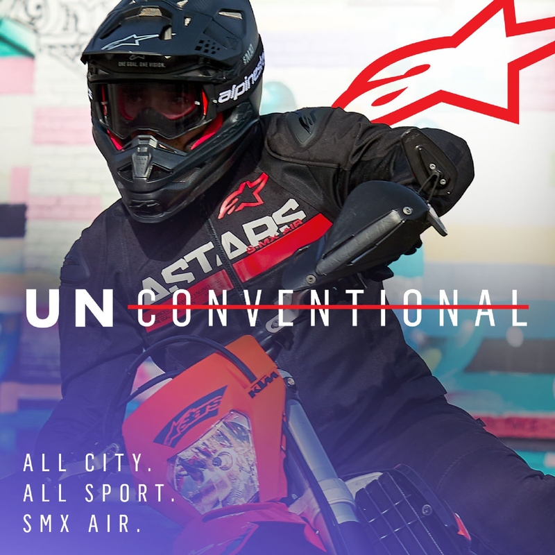 Alpinestars SMX Air μαύρο-φλούο κόκκινο μπουφάν μοτοσικλέτας
