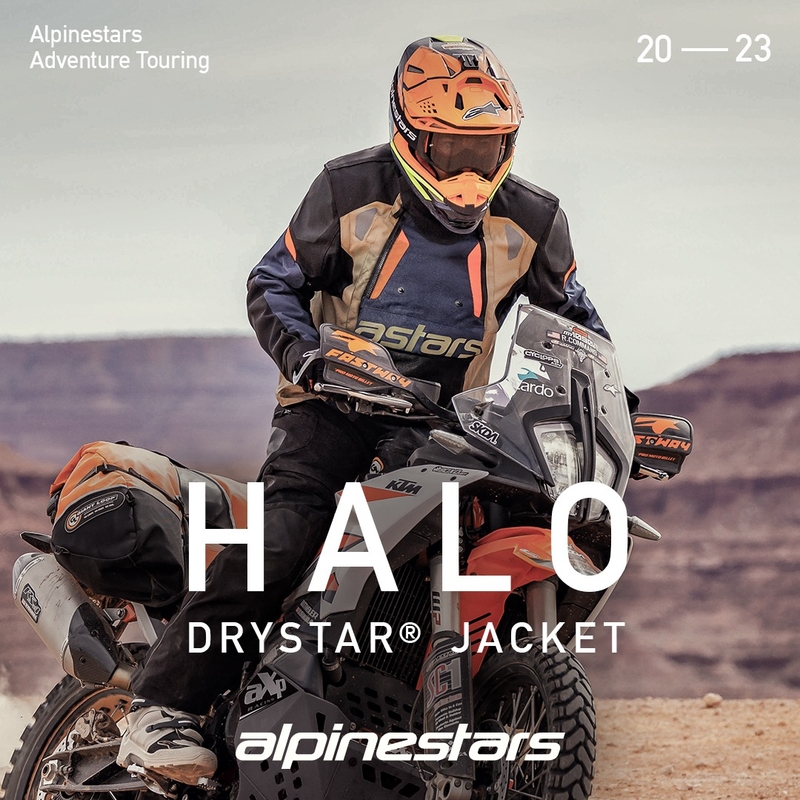 Alpinestars Halo Drystar Μπουφάν μοτοσικλέτας σκούρο μπλε-χακί-πορτοκαλί-μαύρο
