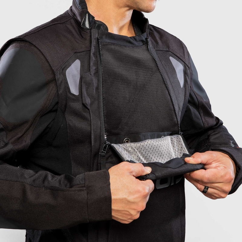 Alpinestars Halo Drystar ανοιχτό γκρι-σκούρο γκρι-μαύρο-φλούο κόκκινο μπουφάν μοτοσικλέτας