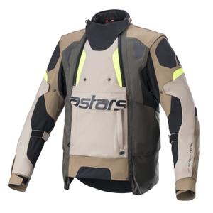 Alpinestars Halo Drystar khaki-beige-fluo κίτρινο μπουφάν μοτοσικλέτας