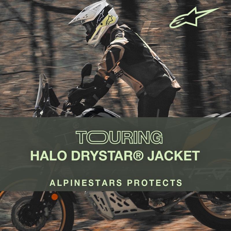 Alpinestars Halo Drystar khaki-beige-fluo κίτρινο μπουφάν μοτοσικλέτας