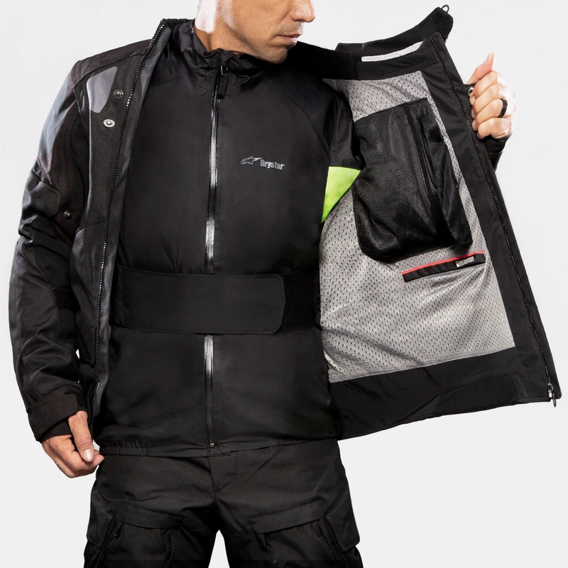 Alpinestars Halo Drystar khaki-beige-fluo κίτρινο μπουφάν μοτοσικλέτας