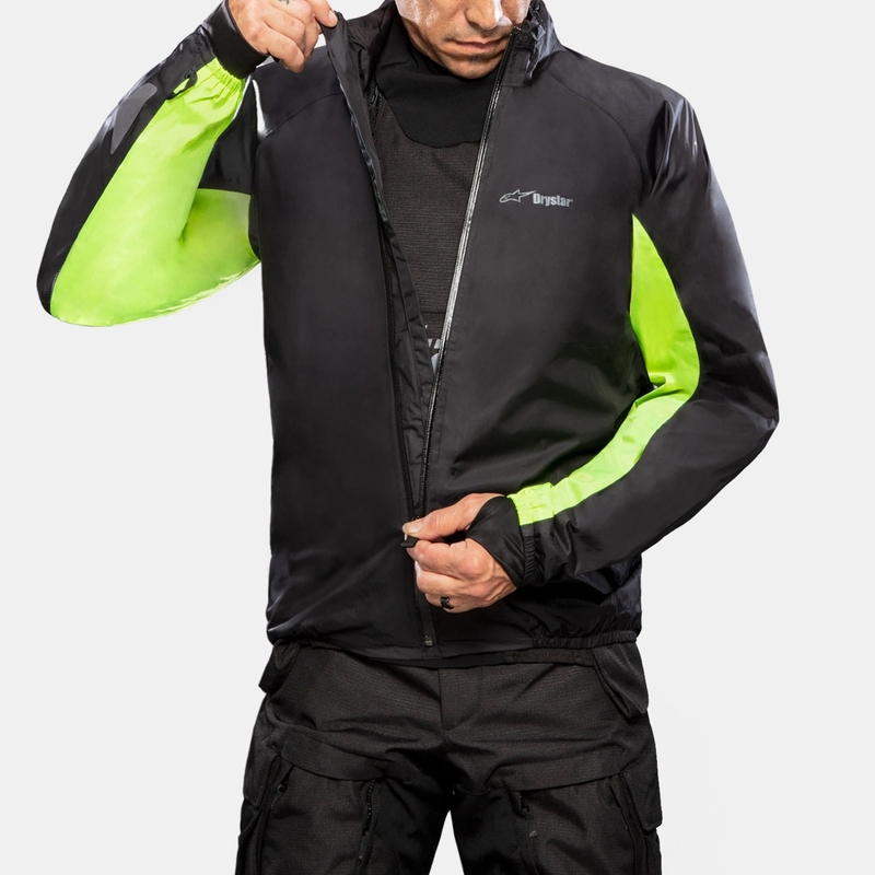 Alpinestars Halo Drystar khaki-beige-fluo κίτρινο μπουφάν μοτοσικλέτας