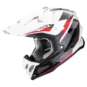 Κράνος Motocross Scorpion VX-22 Air BETA μαύρο-λευκό-άμμος