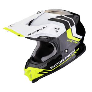 Κράνος Motocross Scorpion VX-16 EVO AIR Fusion μαύρο-κίτρινο φλούο