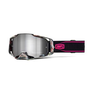 Γυαλιά Motocross 100% - ΗΠΑ ARMEGA Sarcelle ασημί plexi