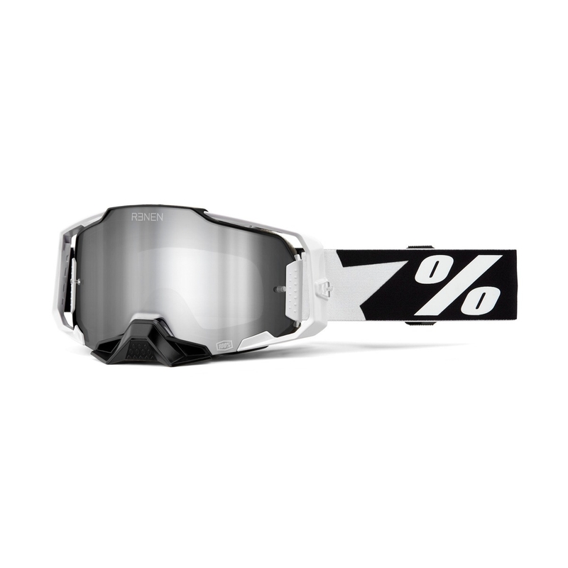 Γυαλιά Motocross 100% - ΗΠΑ ARMEGA Renen ασημί plexi