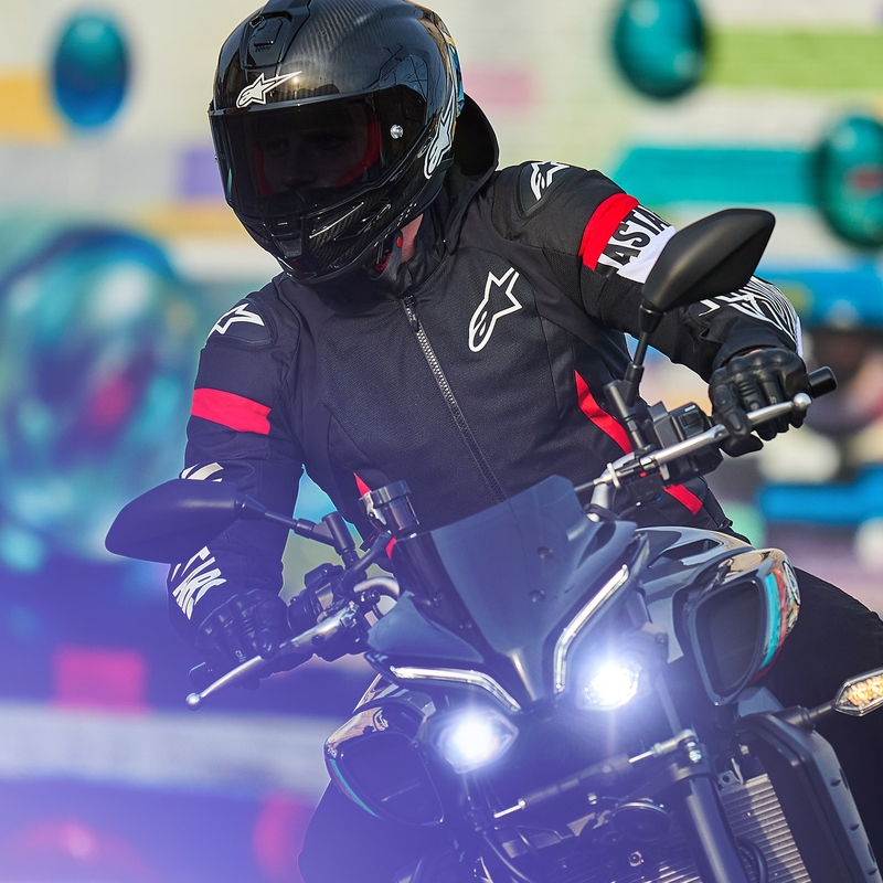 Alpinestars Zaca Air Αδιάβροχο μπουφάν μοτοσικλέτας Μαύρο-λευκό-φλούο κόκκινο