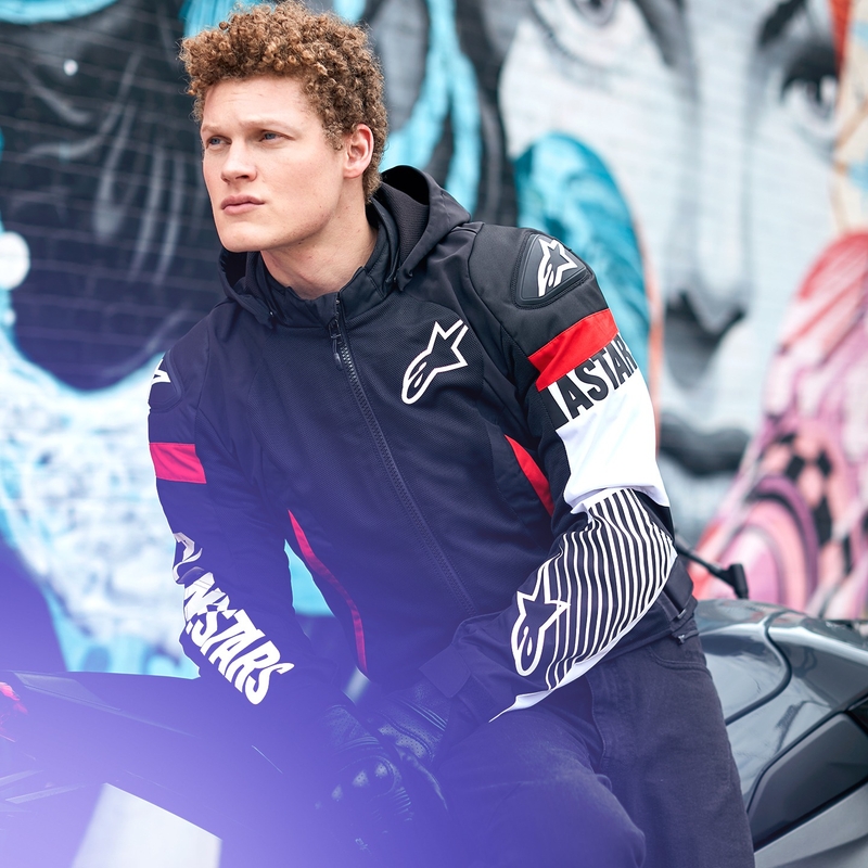 Alpinestars Zaca Air Αδιάβροχο μπουφάν μοτοσικλέτας Μαύρο-λευκό-φλούο κόκκινο