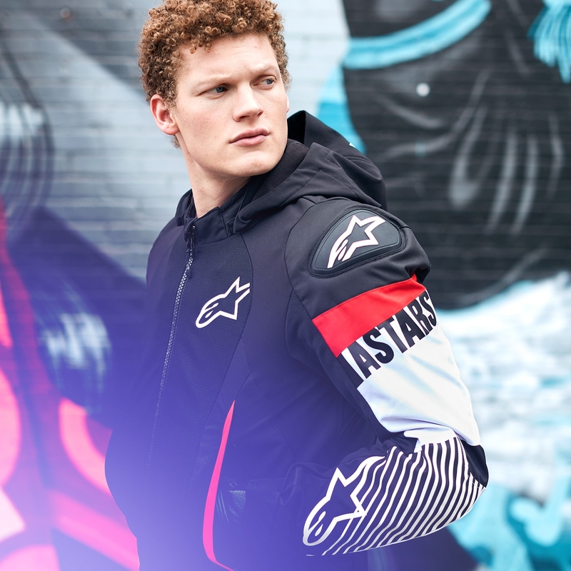 Alpinestars Zaca Air Αδιάβροχο μπουφάν μοτοσικλέτας Μαύρο-λευκό-φλούο κόκκινο