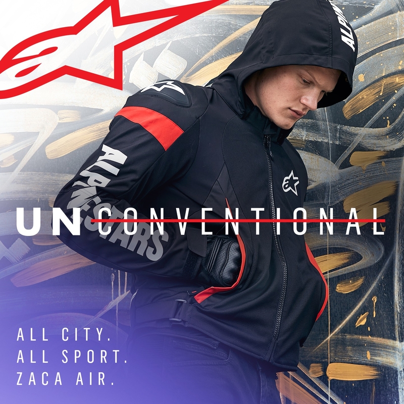 Alpinestars Zaca Air Αδιάβροχο μπουφάν μοτοσικλέτας Μαύρο-λευκό-φλούο κόκκινο
