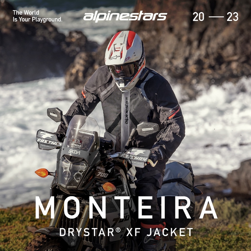 Alpinestars Monteira Drystar XF σκούρο γκρι-μαύρο-κόκκινο μπουφάν μοτοσικλέτας